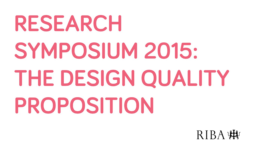 RIBA Research Symposium 2015